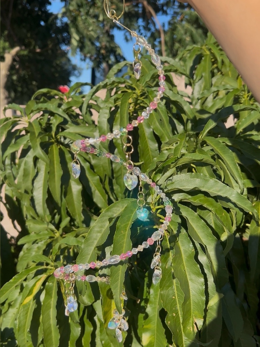 Delicate Pink Crystal Sun Catcher